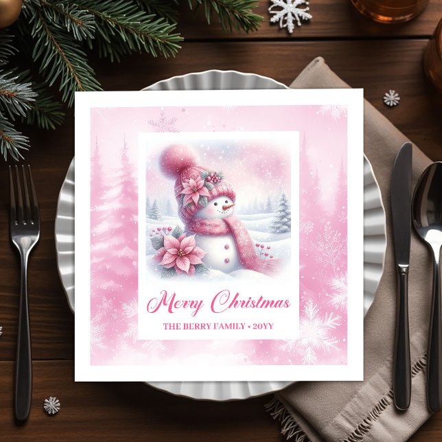 Servilleta De Papel Dreamy Pinkmas Christmas Napkins Winter Forest Kid (Dreamy Pinkmas Christmas Napkins Winter Forest Kids Decor)