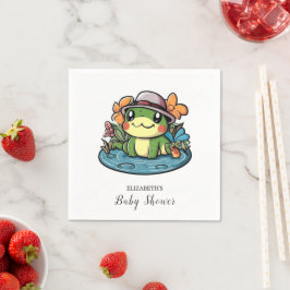 Servilleta De Papel Dreamy Simple Frog Baby Shower