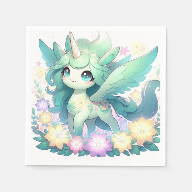 Servilleta De Papel Dreamy Unicorn Baby Shower (Anverso)