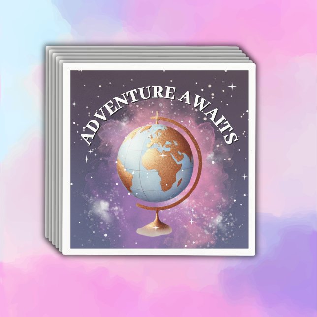 Servilleta De Papel Dreamy Watercolor Adventure espera Baby Shower (Subido por el creador)