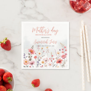 Servilleta De Papel Dreamy Wildflowers Field Mothers Day Event