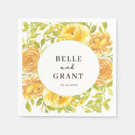 Servilleta De Papel Dreamy Yellow Rose Boda