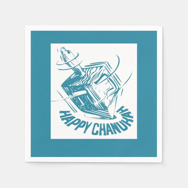 Servilleta De Papel Dreidel Hanukkah (Anverso)