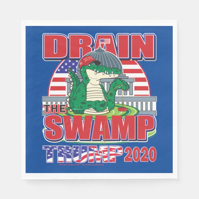 Servilleta De Papel Drenar el pantano Trump 2020 (Anverso)