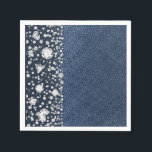 Servilleta De Papel Dril de algodón de Jean y fiesta azules del<br><div class="desc">Personalizar con cualquier texto. Artículos a juego disponibles en esta colección.</div>