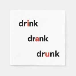 Servilleta De Papel Drink Drank Drunk #3 cocktail napkin
