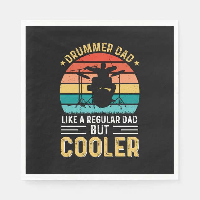 Servilleta De Papel Drummer Dad (Anverso)
