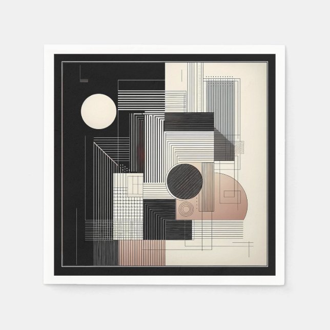 Servilleta De Papel Dual‑Tone Geometry (Anverso)