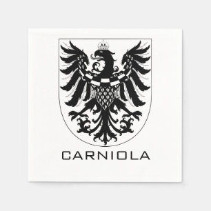 Servilleta De Papel Ducado de Carniola Arte heráldico monocromo