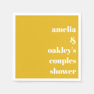 Servilleta De Papel Ducha amarilla Minimalista cute Personalizado Pare