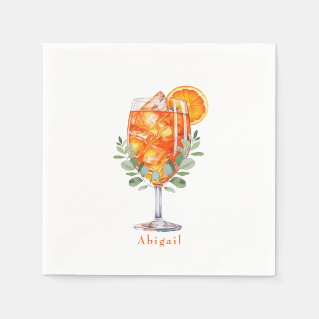 Servilleta De Papel Ducha Aperol Spritz personalizada (Anverso)