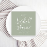 Servilleta De Papel Ducha Boho Minimalista Sage Green Bridal<br><div class="desc">Toallas de ducha Boho Minimalista Sage Green Bridal</div>