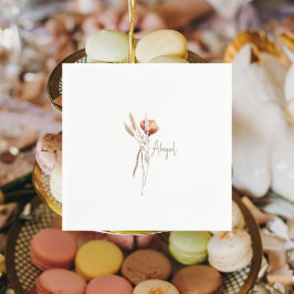 Servilleta De Papel Ducha Botánica Seca Boho Personalizada