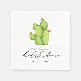 SERVILLETA DE PAPEL DUCHA BRIDAL DE FLORES DE FLORES DE CACTUS DEL DES