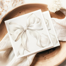 Servilleta De Papel Ducha Bridal Elegante De Bow Blanco