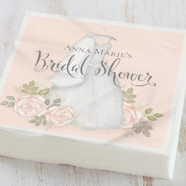 Servilleta De Papel Ducha Bridal Elegante Sencillo Vestido Floral Mode