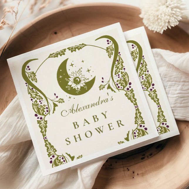 Servilleta De Papel Ducha Celestial Botánica de Luna para el Bebe (Subido por el creador)