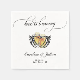 Servilleta De Papel Ducha de Amor Está en Preparación Esqueleto Manos 