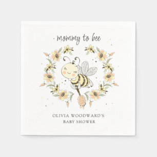 Servilleta De Papel Ducha de Baby Shower Mommy To Bee 