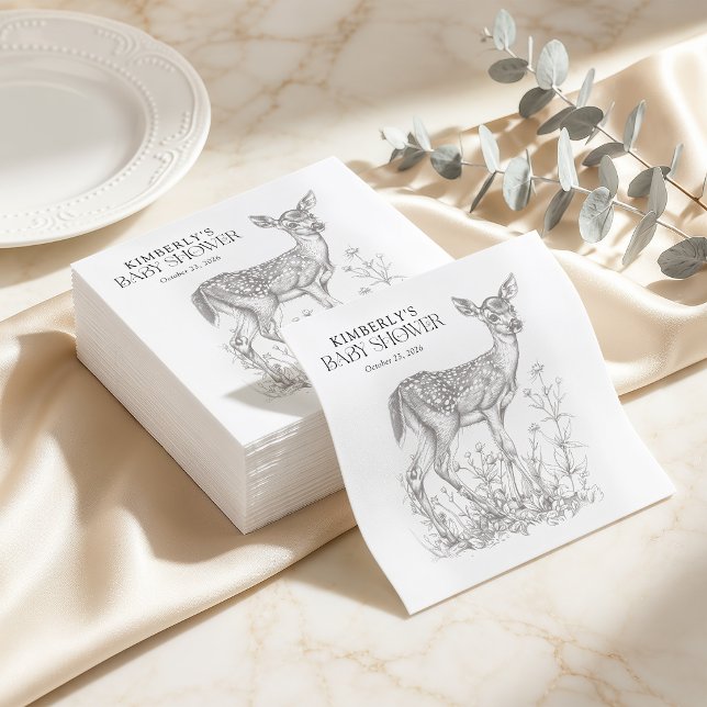 Servilleta De Papel Ducha de Bebé Animales del Bosque Antiguo (Subido por el creador)