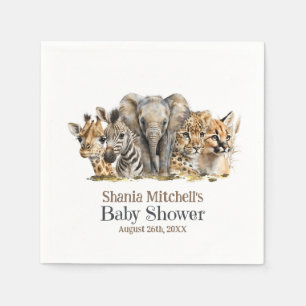 Servilleta De Papel Ducha de Bebé Animales Safari Africanos
