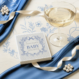 Servilleta De Papel Ducha de bebé azul de Coquette
