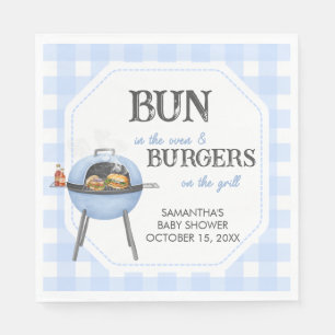 Servilleta De Papel Ducha de Bebé BBQ Hamburguesa Azul