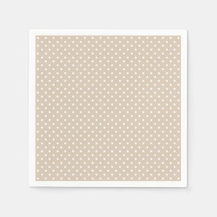 Servilleta De Papel Ducha de bebé beige y blanco con lunares