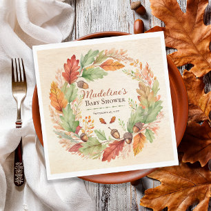 Servilleta De Papel Ducha de Bebé Bellota Pequeña de Otoño