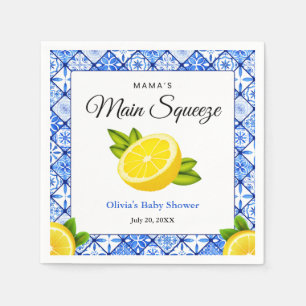 Servilleta De Papel Ducha de bebé Blue Tile Lemon Mama's Main Squeeze