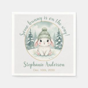 Servilleta De Papel Ducha de bebé Bunny de invierno Neutral