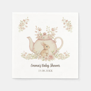Servilleta De Papel Ducha de Bebé Bunny Neutral & Tetera Floral