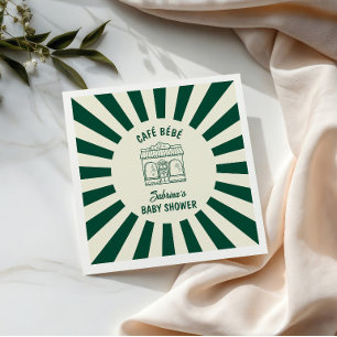 SERVILLETA DE PAPEL DUCHA DE BEBÉ CAFÉ VERDE CAFÉ BÉBÉ