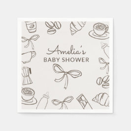 Servilleta De Papel Ducha de bebé caprichosa Café Bebe