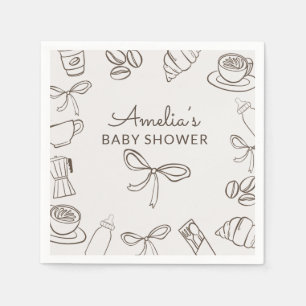 Servilleta De Papel Ducha de bebé caprichosa Café Bebe 