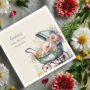 Servilleta De Papel Ducha de Bebé Carrito Vintage Personalizado