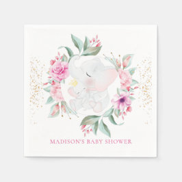 Servilleta De Papel Ducha de bebé chica elegante y personalizada para 