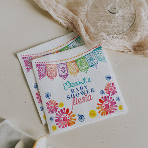 Servilleta De Papel Ducha de Bebé Colorida Fiesta Mexicana Ducha de Be