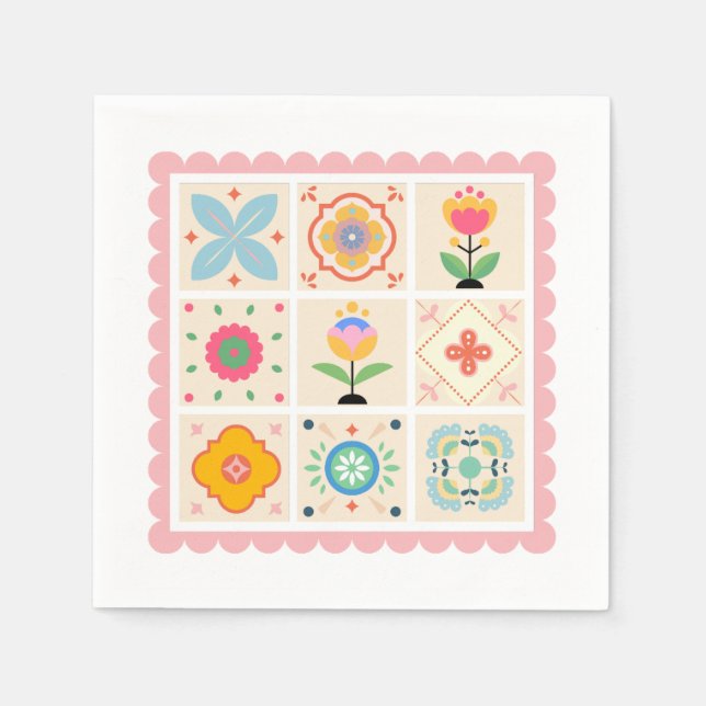 Servilleta De Papel Ducha de Bebé con Amor Bordado (Anverso)