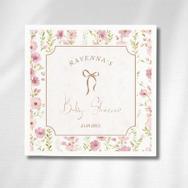 Servilleta De Papel Ducha de Bebé con Arco Floral de Gladiolos Vintage