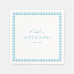 Servilleta De Papel Ducha de bebé con cuadros azules