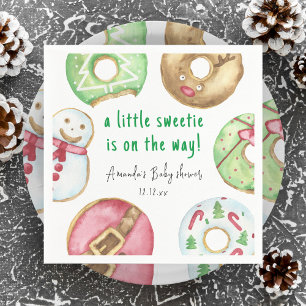 Servilleta De Papel Ducha de bebé con galletas de Navidad y donas