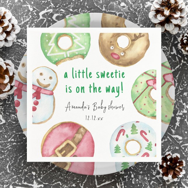 Servilleta De Papel Ducha de bebé con galletas de Navidad y donas (Subido por el creador)