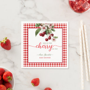 Servilleta De Papel Ducha de bebé con tema de cuadros de verano y cere