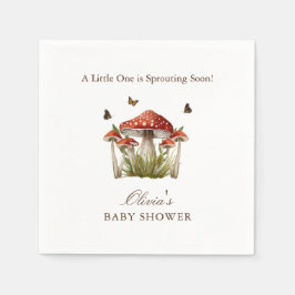 Servilleta De Papel Ducha de Bebé con Tema de Mariposa de Champiñón Gr