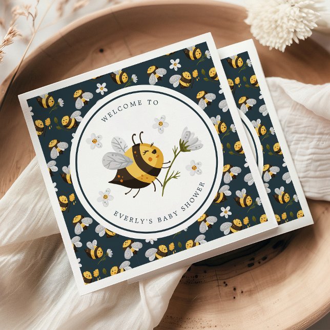 Servilleta De Papel Ducha de bebé de abeja flor de margarita (Subido por el creador)