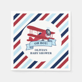 Servilleta De Papel Ducha de bebé de Avión Rojo