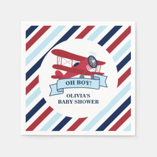 Servilleta De Papel Ducha de bebé de Avión Rojo