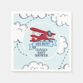 Servilleta De Papel Ducha de bebé de Avión Rojo