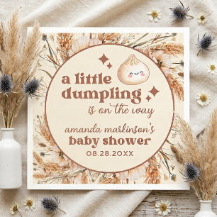 Servilleta De Papel Ducha de bebé de Bao Little Dumpling con acuarela